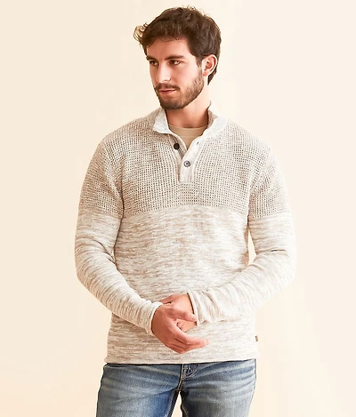 Textured Henley Sweater