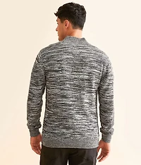 Mixed Yarn Henley Sweater