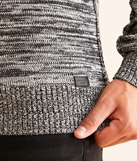 Mixed Yarn Henley Sweater