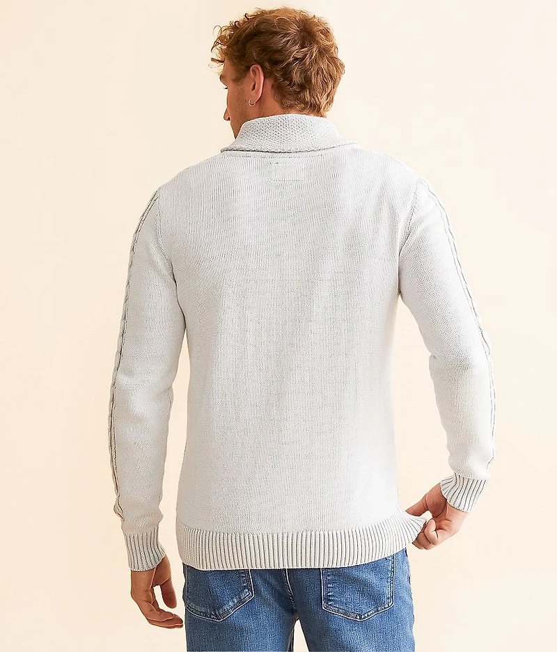 Cable Knit Shawl Sweater