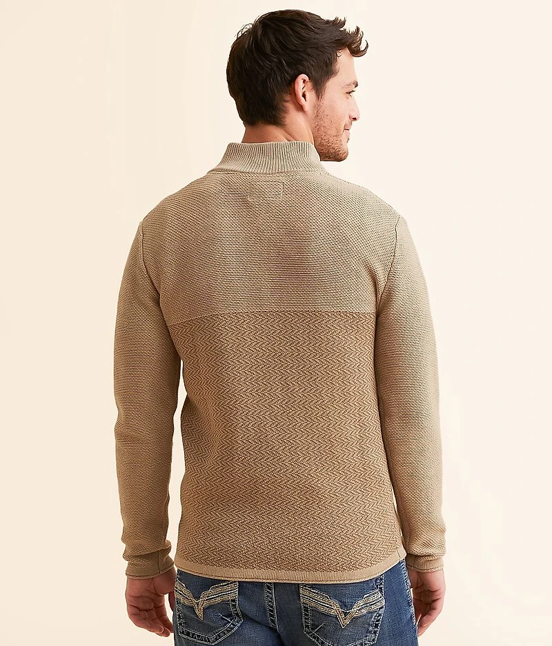 Chevron Quarter Zip Sweater