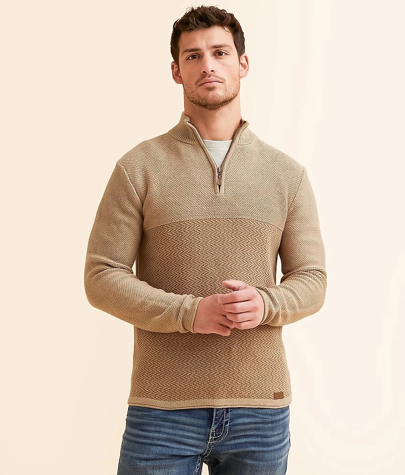 Chevron Quarter Zip Sweater