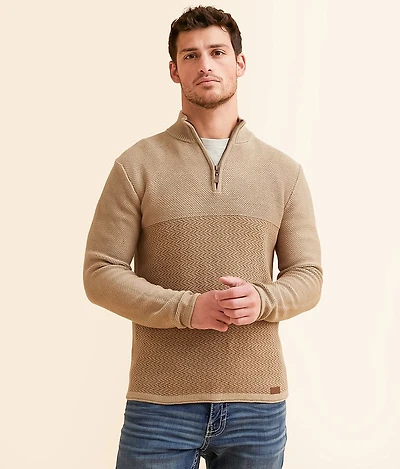 Chevron Quarter Zip Sweater