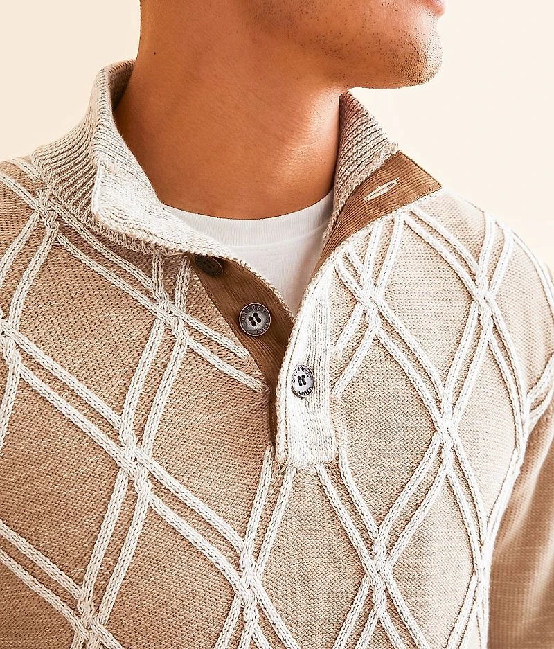 Plated Henley Sweater
