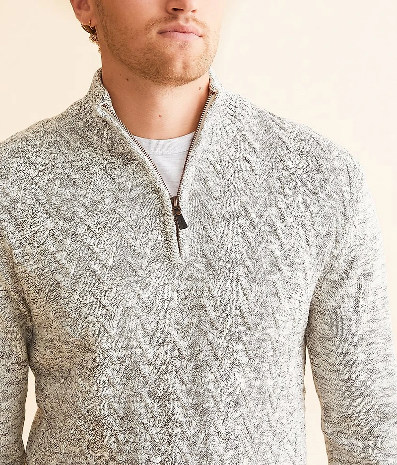Textured Quarter Zip Sweater