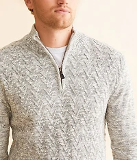 Textured Quarter Zip Sweater