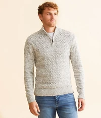 Textured Quarter Zip Sweater