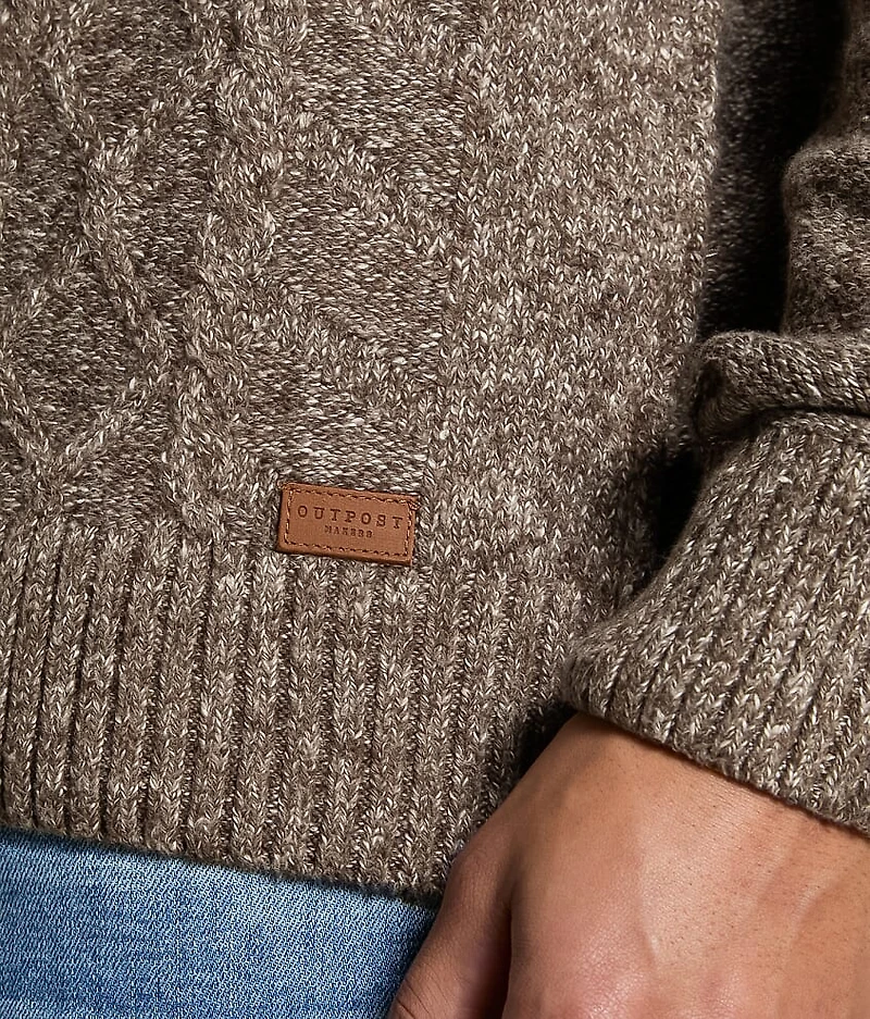 Cable Knit Quarter Zip Sweater