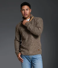 Cable Knit Quarter Zip Sweater