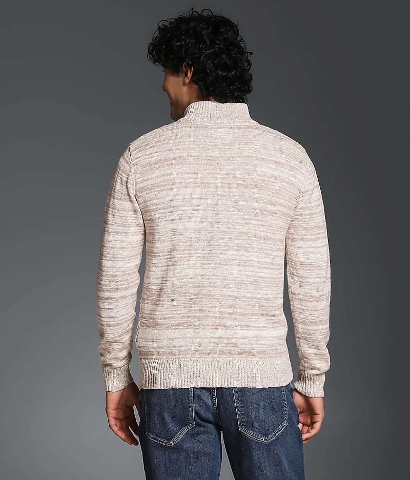 Marled Quarter Zip Sweater