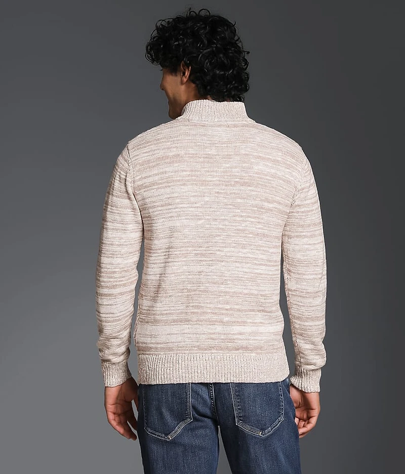 Marled Quarter Zip Sweater