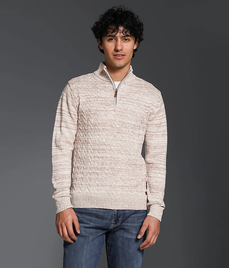 Marled Quarter Zip Sweater