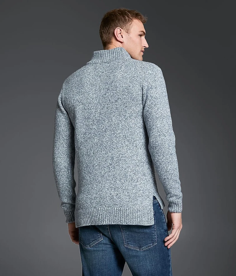 Marled Quarter Zip Sweater
