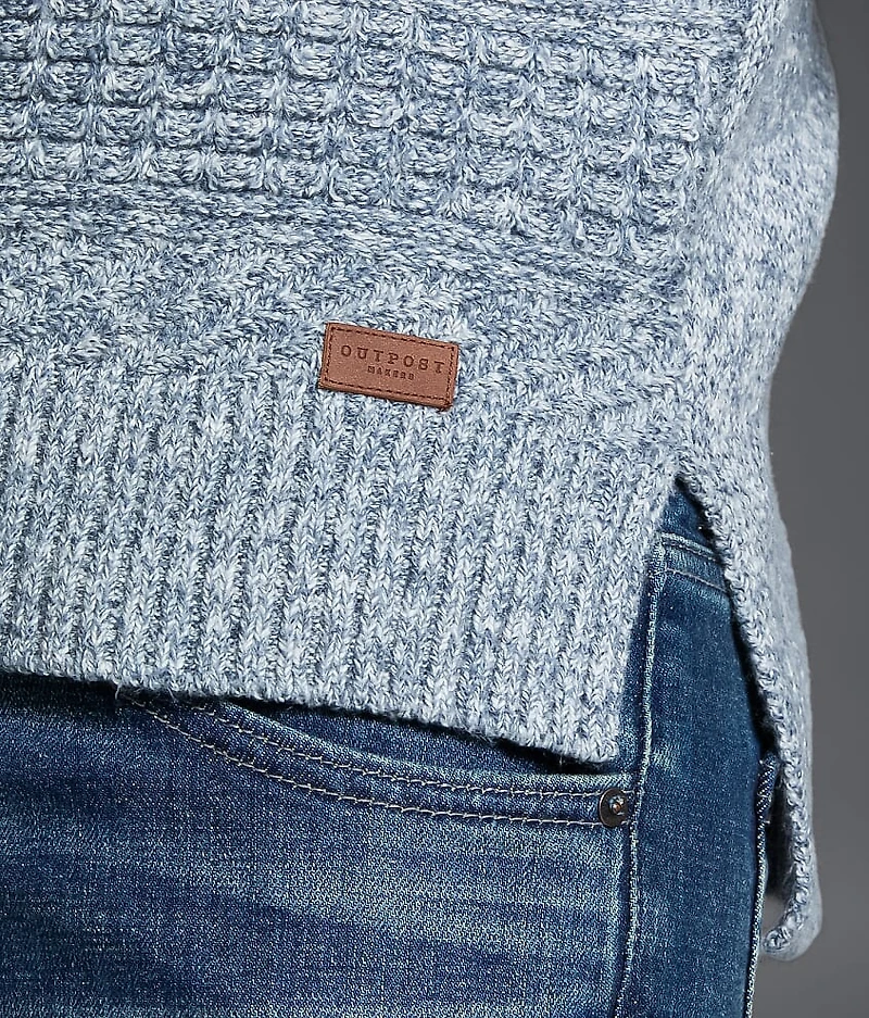 Marled Quarter Zip Sweater