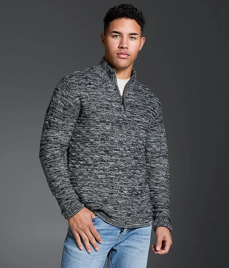 Marled Quarter Zip Sweater