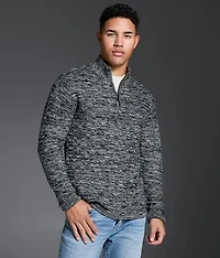 Marled Quarter Zip Sweater