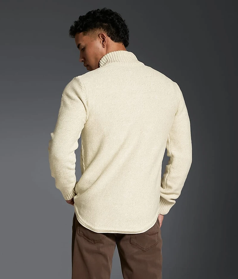 Cable Knit Quarter Zip Sweater