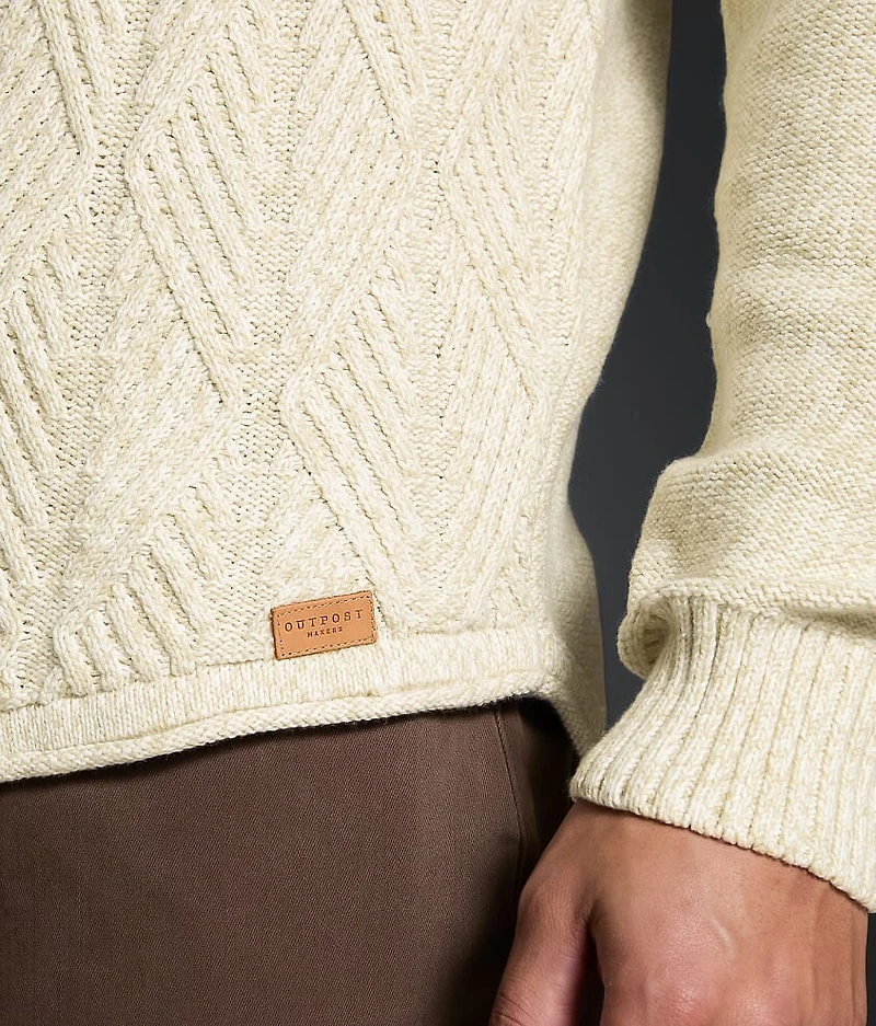 Cable Knit Quarter Zip Sweater