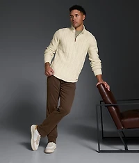Cable Knit Quarter Zip Sweater