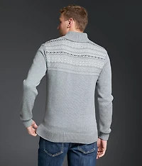 Striped Shawl Sweater