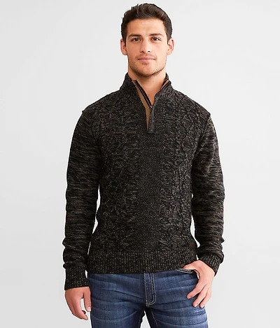 Cable Knit Quarter Zip Sweater