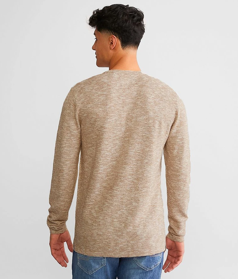 Textured Henley Sweater