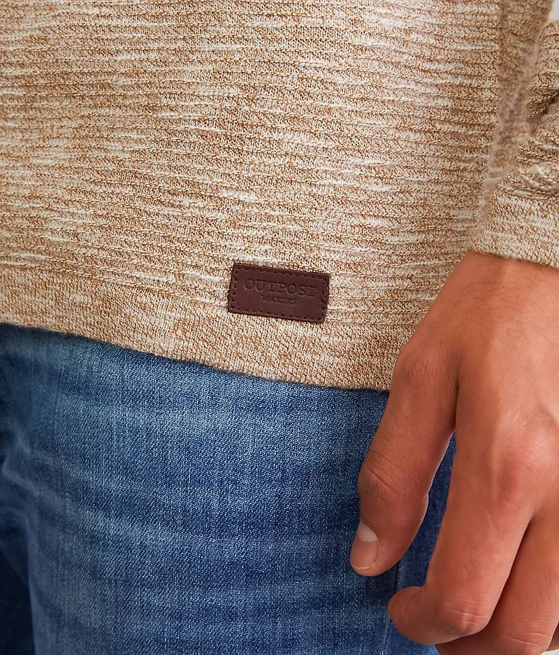 Textured Henley Sweater