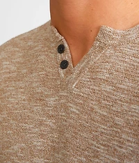 Textured Henley Sweater