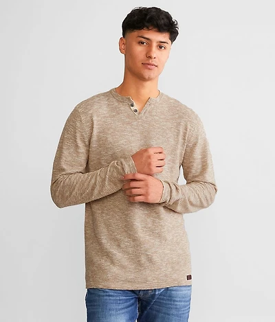 Textured Henley Sweater