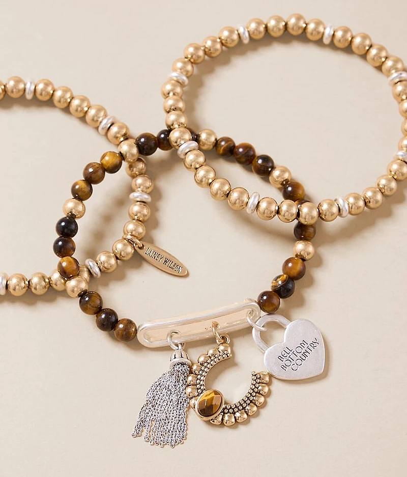 3 Pack Western Beaded Bracelet Set