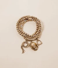 3 Pack Western Charm Bracelet Set