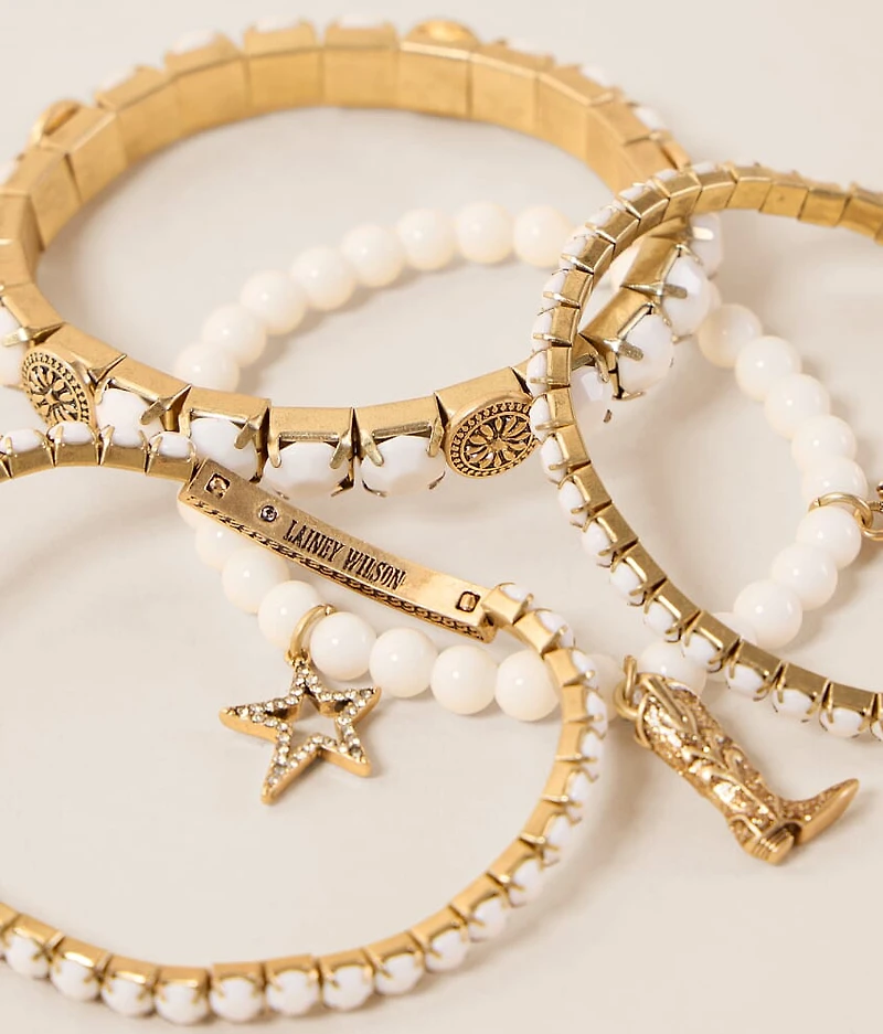 4 Pack Country Heart Bracelet Set