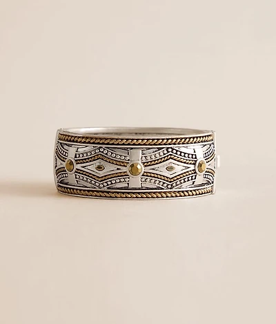 Etched Bangle Bracelet
