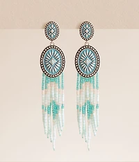 Beaded Fringe Earring