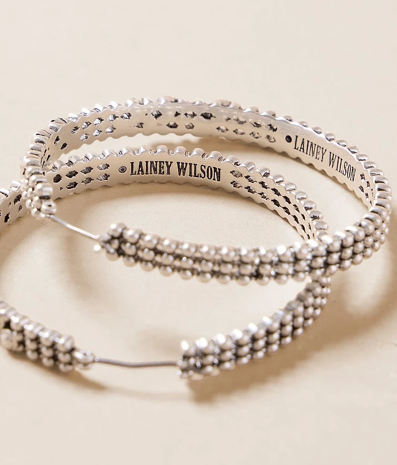 Textured Hoop Earring