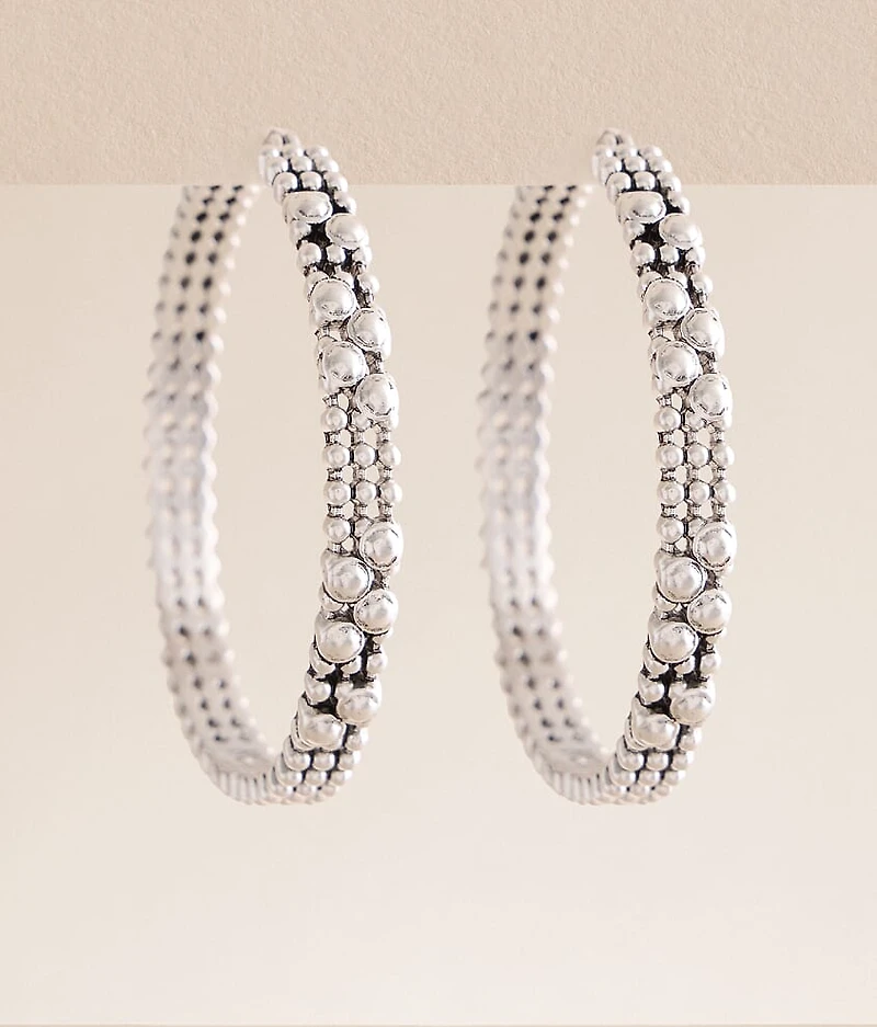 Textured Hoop Earring