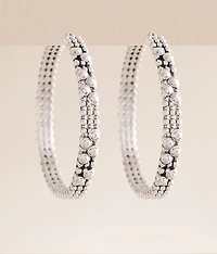 Textured Hoop Earring