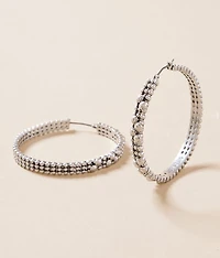 Textured Hoop Earring