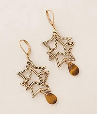 Double Star Drop Earring