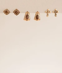 3 Pack Western Earring Set
