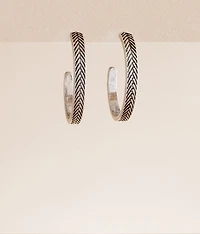 Engraved Hoop Earring