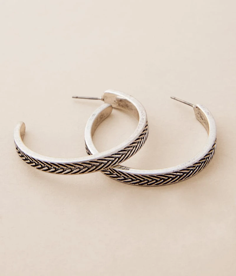 Engraved Hoop Earring