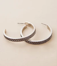 Engraved Hoop Earring