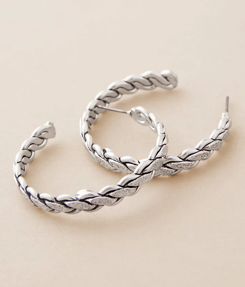 Textured Hoop Earring