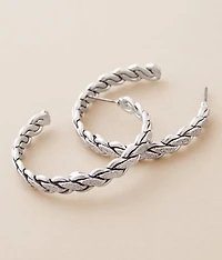 Textured Hoop Earring