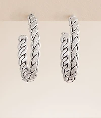 Textured Hoop Earring