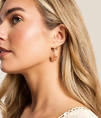 3 Pack Horseshoe & Flower Earring Set