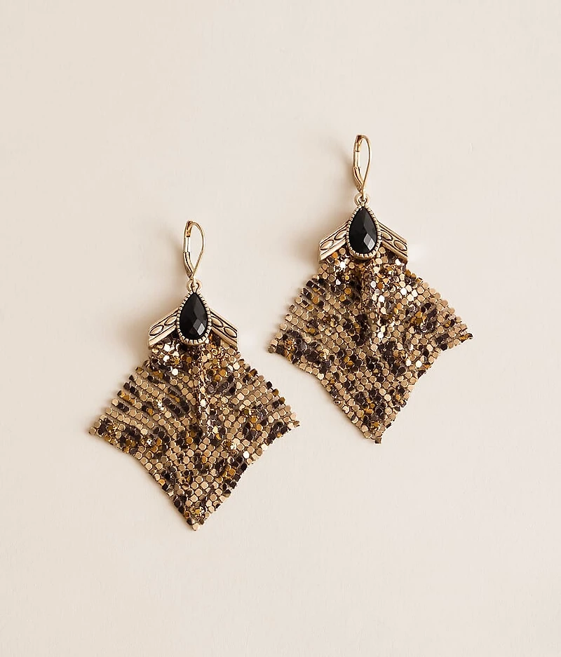 Metal Mesh Drop Earring