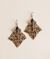 Metal Mesh Drop Earring