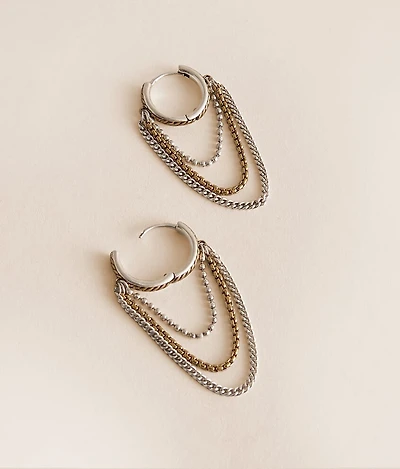 Swag Chain Hoop Earring